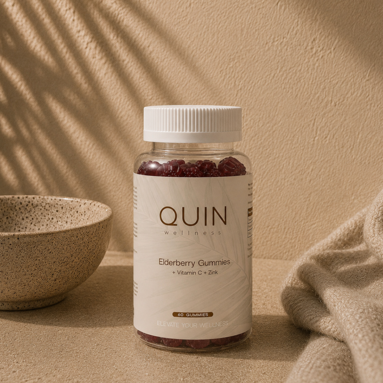 Elderberry Gummies + Vitamin C + Zink – 60 Stück
